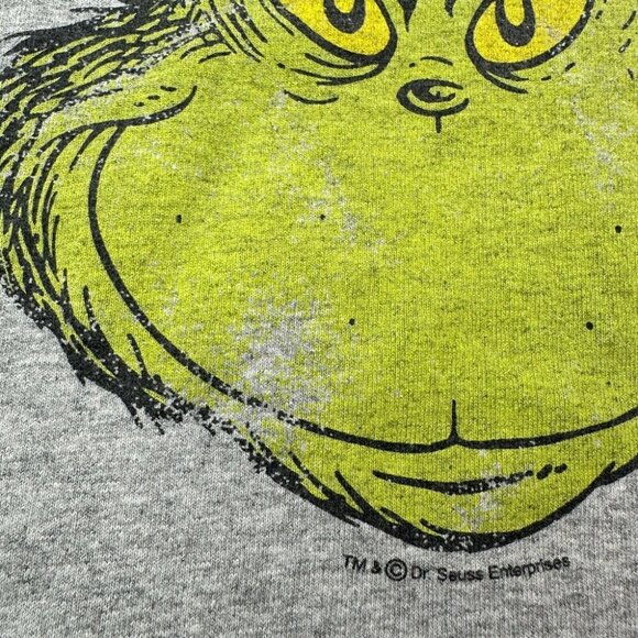Vintage Dr Seuss T Shirt Men's XL Extra Large Gray Grinch Graphic Tee Christmas - Picture 8 of 16